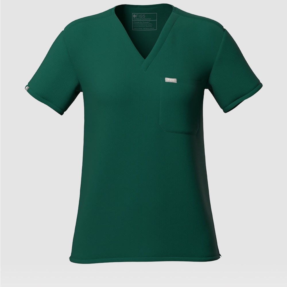 Hunter green figs scrubs.